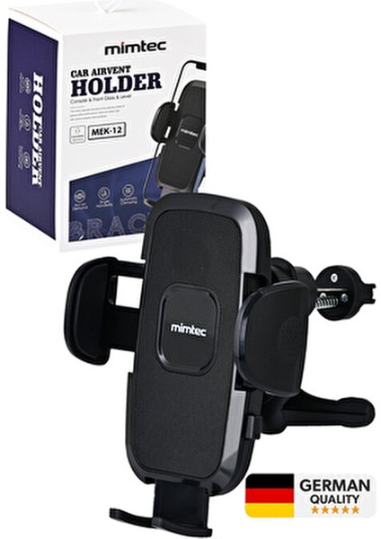 Araç İçi Telefon Tutucu 360° Döner Başlık ile Metal Klipsli Güçlü Tutuş