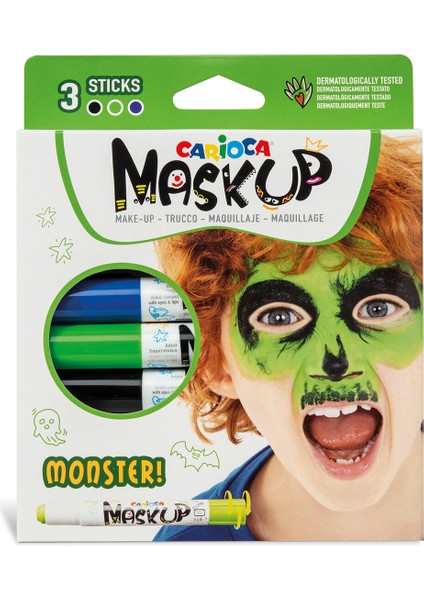 3 Adet Carioca Yüz Boyası 6g 3 Renk Monster fiyatları