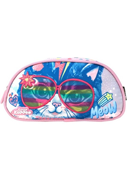 3 Adet Chimola Cat With Glasses Kalem Çantası