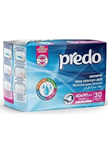 Predo Yatak Koruyucu Örtü Ultra Emici Pamuksu Yüzeyle 60x90 cm 30 Adet Unisex Kullanıma Uygun fiyatları