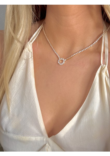 Çelik Dönmeyen Su Yolu Kolye Zirkon Taşlı Kolye fiyatları