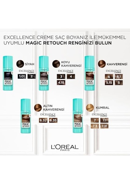 L&apos;oréal Parıs Magic Retouch Beyaz Dipleri Kapatıcı Sprey 75 ml - Kumral modelleri