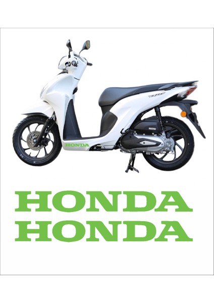 Honda Dio Marşpiyel Sticker Honda Sticker 2 Adet 20CM Beyaz