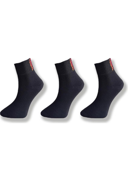 3'lü Paket , Siyah , Orta Uzun Konç Termal Çorap (3 Çift Siyah) fırsatları