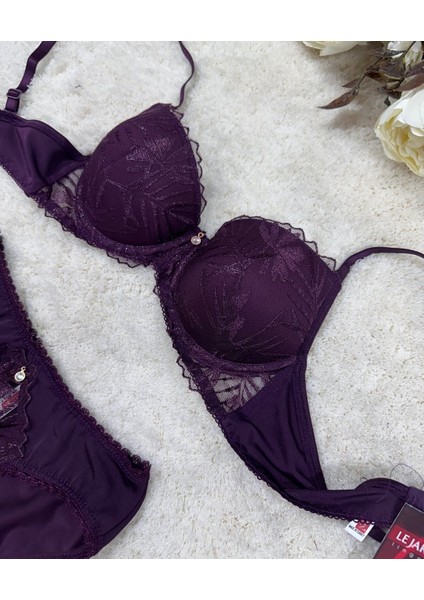 Le Jardin Parlak Simli Ipli Brodeli Push-Up Sütyen Külot TAKIM-5065 modelleri