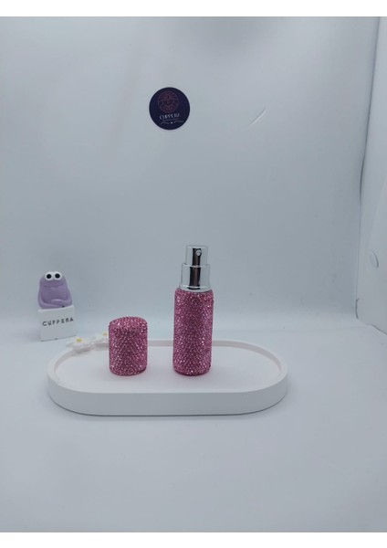 Parıldayan Elmas İşlemeli Mini Doldurulabilir Parfüm Şişesi 10 ML (Pembe) fırsatları