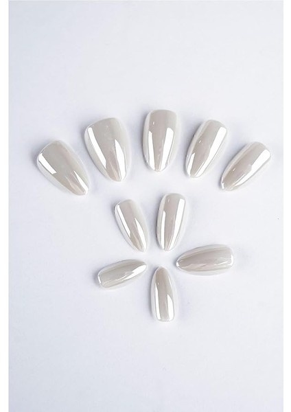 Beauty Takma Tırnak Seti & Zararsız Yapıştırıcı Gri Hailey Bieber fiyatları