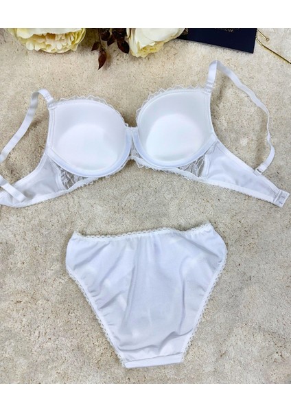 Le Jardin Parlak Simli Ipli Brodeli Push-Up Sütyen Külot TAKIM-5065 indirimleri