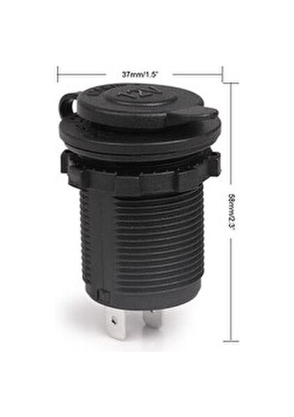 12 V Su Geçirmez Araç Çakmaklık Güç Kaynağı Soketi Motosiklet ve Tekne İçin