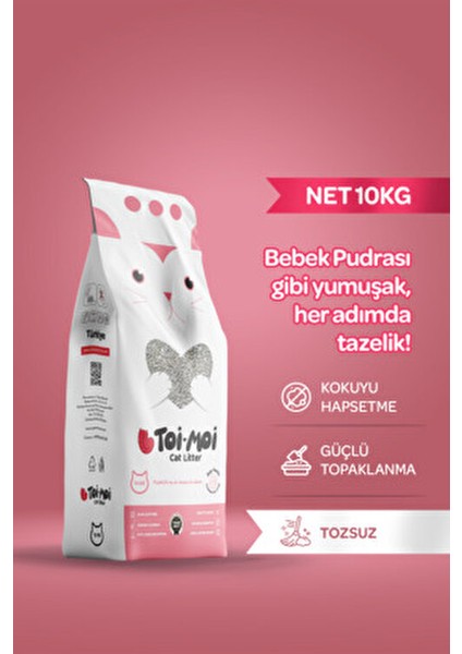 Bebek Pudralı Kedi Kumu 10 Kg Süper Topaklanma ve Koku Kontrolü Sağlar fiyatları
