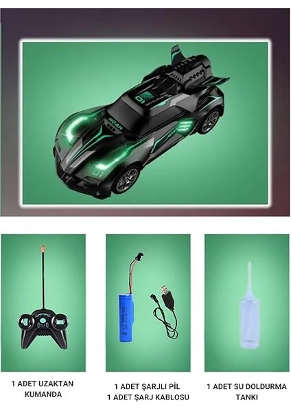 Uzaktan Kumandalı Şarjlı Duman Çıkartan Işıklı Araba Buhar Çıkartan Drift Atan Araba modelleri
