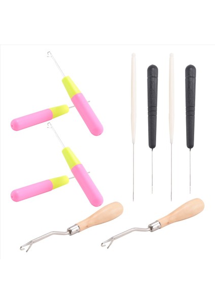 Bent Mandal Kanca Tığ Işi Iğne Kancası, Ahşap Bükülmüş Mandal Kanalı Plastik Kıvrımlı Tığ Işi Iğne Saç Halı Yapımı (Yurt Dışından)