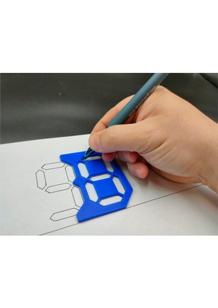 Alfanumerik Yazı Şablonu 3'lü Ebat fiyatları