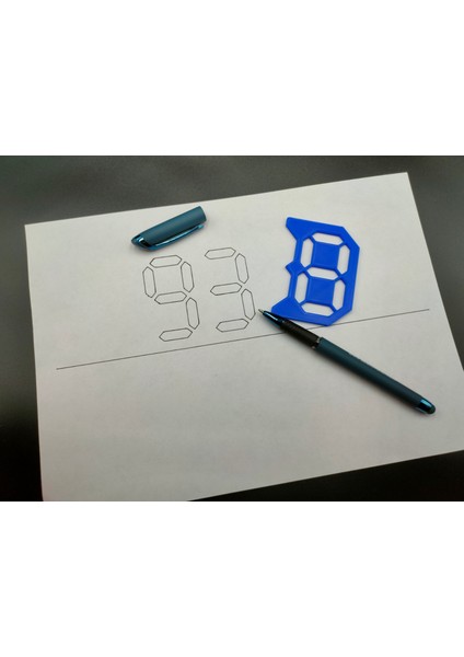 Alfanumerik Yazı Şablonu 3'lü Ebat modelleri