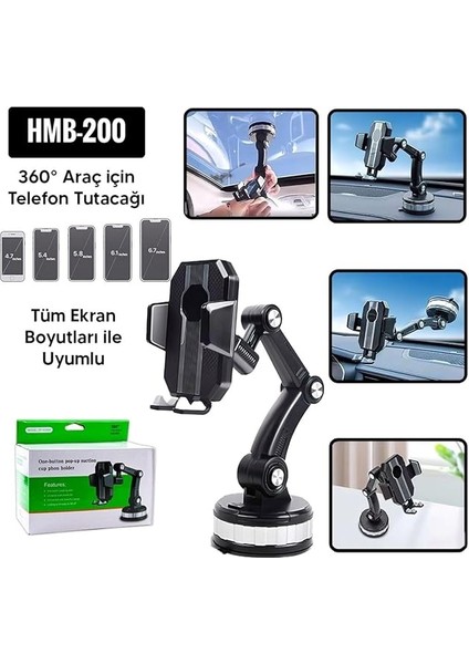Uzayabilen Vantuzlu Cep Araç Telefon Tutucu Oto Araba Içi Telefon Tutacağı 360 fırsatları