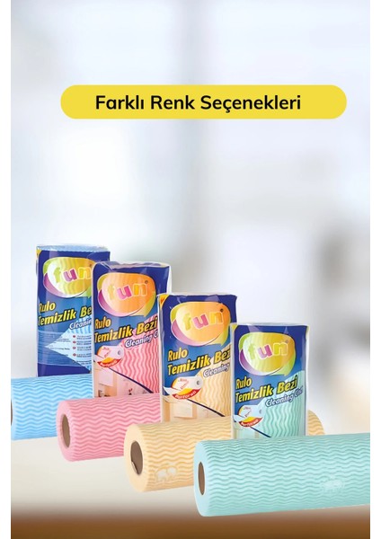 Hassas Temizlik Bezi Perfore 30 Yapraklı Rulo - Sarı ve Kırmızı (2'li Paket) modelleri