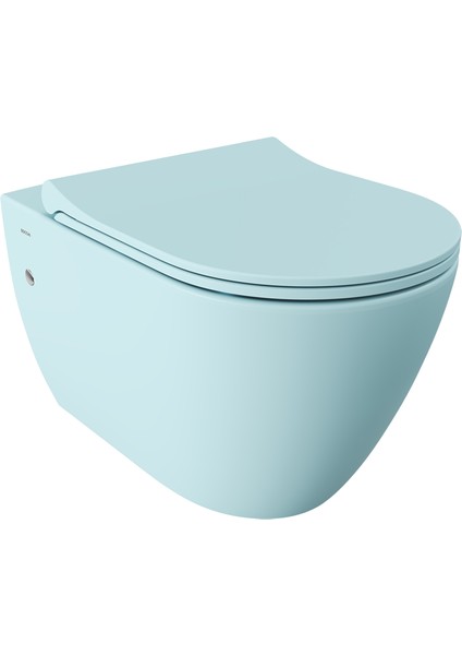 Bocchi Venezia Asma Klozet Kanalsız Mat Buz Mavi Kapak Dahil 1295-029-0128