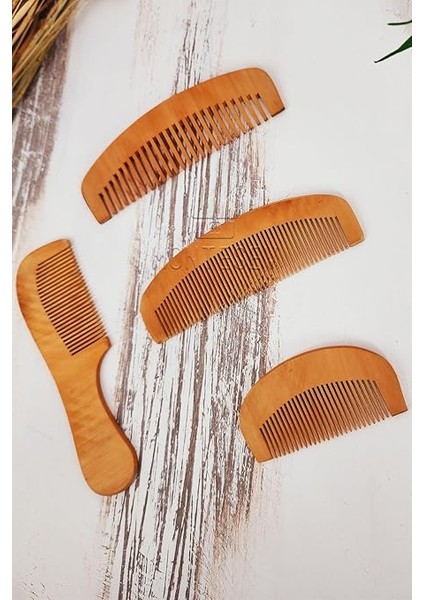 Doğal Ağaç Ahşap Tarak Seti 4 Parça MNT-061 fiyatları