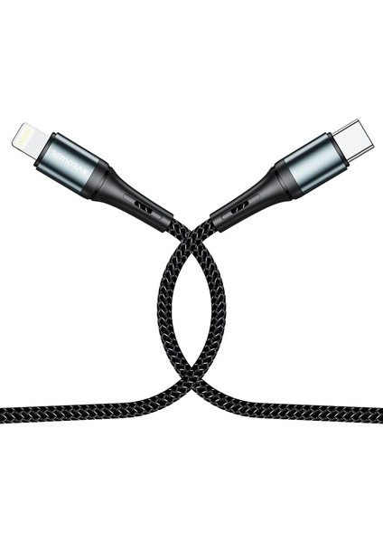 Örgülü Uyumlu Type C- Pd Hızlı Şarj Kablosu, Siyah (100 Cm) fiyatları
