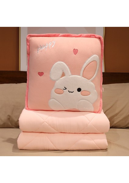 Karikatür Yastık Yorgan Çift Amaçlı 2'si 1 Arada Araba Sevimli Katlanır Klima Ofis Için Kalınlaşmış Araba Yastığı (Yurt Dışından)