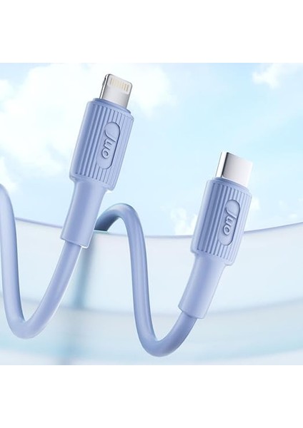 27W USB Type-C To Lightning iPhone iPad Silikon Hızlı Şarj ve Data Kablosu Mavi 1 Metre fiyatları