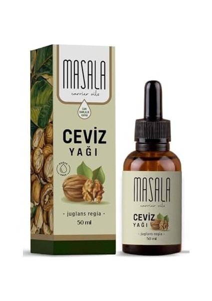 Masala Ceviz Yağı 50 Ml. - Soğuk Pres (Walnut Carrier Oil)