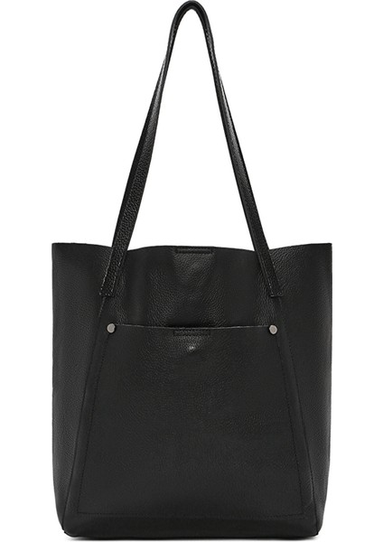 %100 Hakiki Deri Ön Cepli Shopper Kadın El ve Omuz Çantası fiyatları