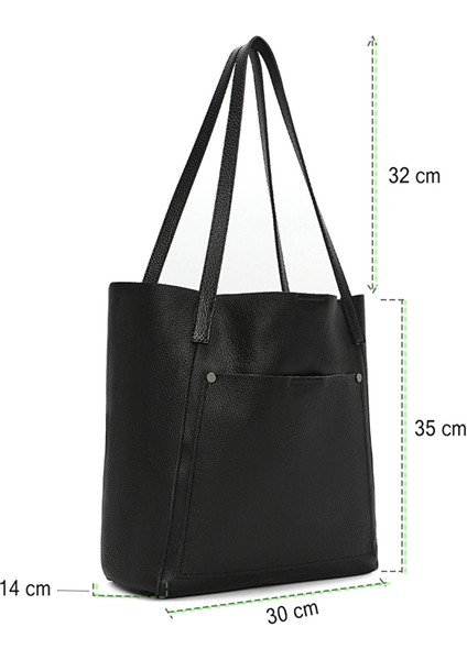 %100 Hakiki Deri Ön Cepli Shopper Kadın El ve Omuz Çantası modelleri