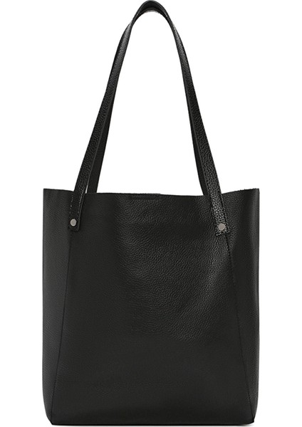 %100 Hakiki Deri Ön Cepli Shopper Kadın El ve Omuz Çantası fırsatları