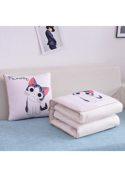 Üzerinde Logo Baskılı Ikisi Bir Arada Yastık Yorganı, Çok Fonksiyonlu Araba Kanepe Yastığı Yorganı (Yurt Dışından)