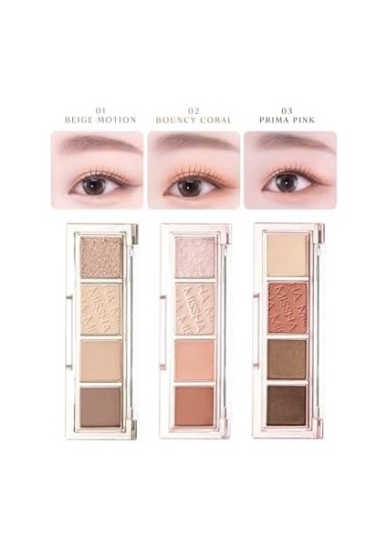 Mıssha Day Vibe 01 Bej Yoğun Pigmentli Far Paleti modelleri