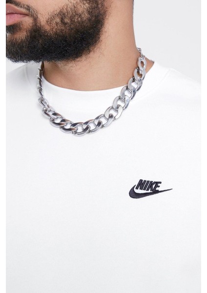 Sportswear Club Crew Standart Kesim Beyaz Erkek Sweatshrit fiyatları