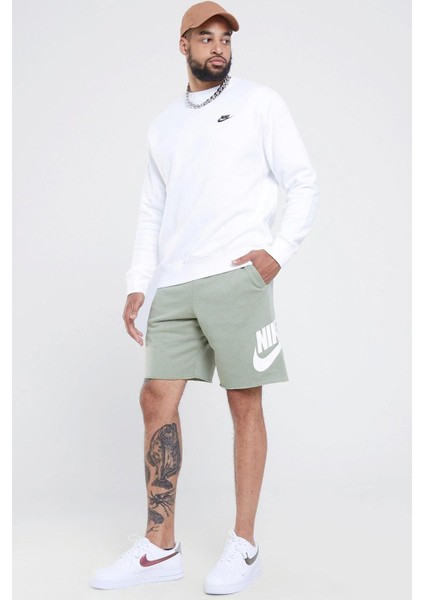 Sportswear Club Crew Standart Kesim Beyaz Erkek Sweatshrit modelleri