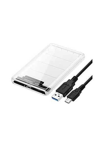 2.5 Sata Type C USB 3.1 USB 3.0 Şeffaf Harici SSD HDD Hard Disk Kutusu 4389 fiyatları