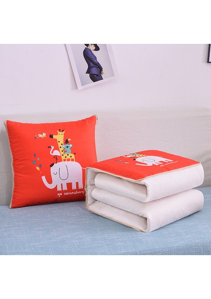 Üzerinde Logo Baskılı Ikisi Bir Arada Yastık Yorganı, Çok Fonksiyonlu Araba Kanepe Yastığı Yorganı (Yurt Dışından)