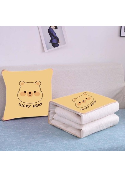 Üzerinde Logo Baskılı Ikisi Bir Arada Yastık Yorganı, Çok Fonksiyonlu Araba Kanepe Yastığı Yorganı (Yurt Dışından)