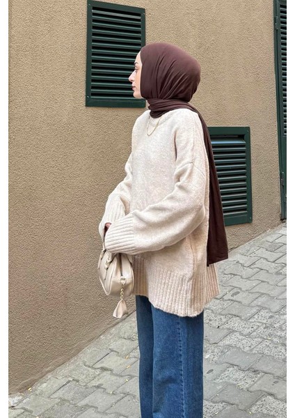 Geniş Kollu Kazak Bej fiyatları