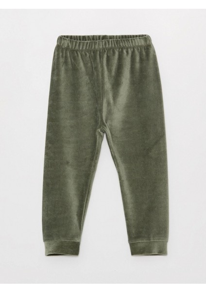 Lcw Baby Yeşil Bisiklet Yaka Uzun Kollu Baskılı Kadife Erkek Bebek Pijama Takımı indirimleri