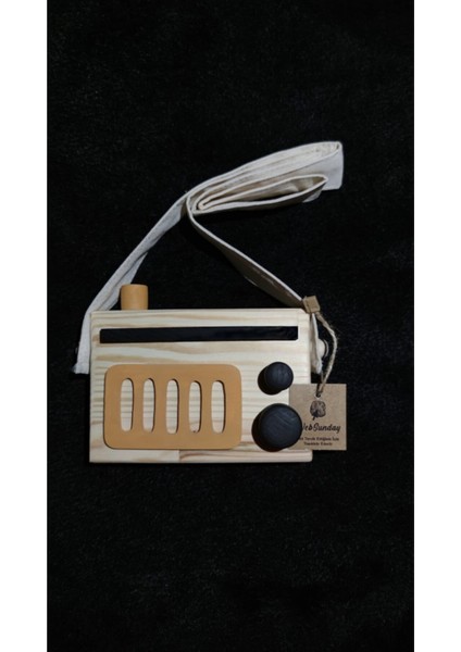 Ahşap Retro Radyo ve Çocuk Oyuncağı, Nostaljik ve Doğal Dekorasyon Parçası