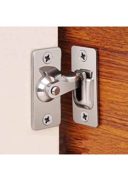 Sürgülü Kapı Kilidi, 90/180 Derece Sürgülü Kapılar Için, 304 Paslanmaz Çelik, 4 Vidalı Ahır, Sürgülü Kapı, Ev, Yatak Odası, Bahçe, Banyo, Pencere Için, Gümüş fırsatları