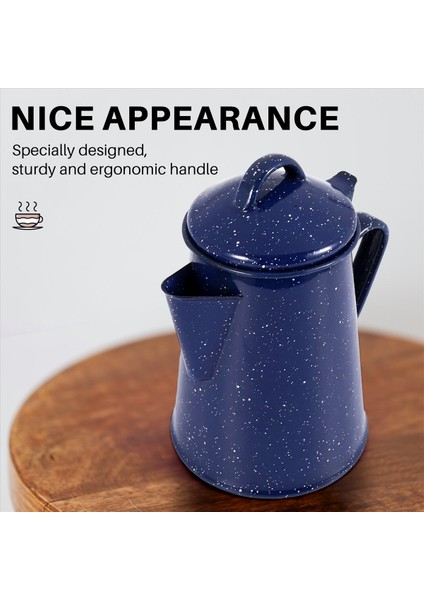 1.2l Emaye Kahve Potu El Çay Su Kumböceği Çaydan Teapot Vintage Ev Dekoru Yıldızlı Gökyüzü Mavi Çayak Kafe Araçları (Yurt Dışından) indirimleri