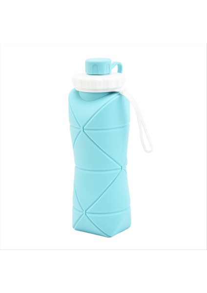 600ML Silikon Katlanabilir Su Şişesi Taşınabilir Sıcaklık Kupa Açık Hava Kamp Seyahat Malzemeleri Yumuşak Su Şişesi, C (Yurt Dışından)