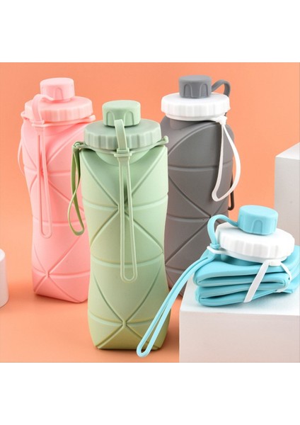 600ML Silikon Katlanabilir Su Şişesi Taşınabilir Sıcaklık Kupa Açık Hava Kamp Seyahat Malzemeleri Yumuşak Su Şişesi, C (Yurt Dışından) fiyatları