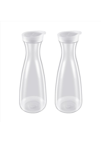 2pcs 1.6l Beyaz Flip Sekme Kapaklı Plastik Su Kartalları - Gıda Sınıfı ve Geri Dönüştürülebilir Paramparça Sürahi - Meyve Kartı Kavanozu (Yurt Dışından)