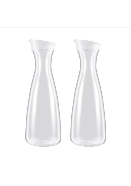 2pcs 1.6l Beyaz Flip Sekme Kapaklı Plastik Su Kartalları - Gıda Sınıfı ve Geri Dönüştürülebilir Paramparça Sürahi - Meyve Kartı Kavanozu (Yurt Dışından) fiyatları