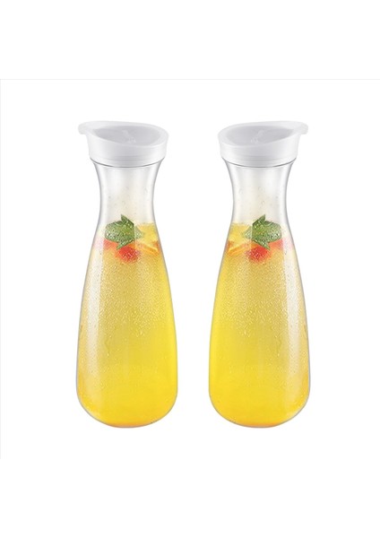 2pcs 1.6l Beyaz Flip Sekme Kapaklı Plastik Su Kartalları - Gıda Sınıfı ve Geri Dönüştürülebilir Paramparça Sürahi - Meyve Kartı Kavanozu (Yurt Dışından) modelleri