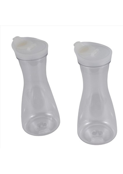 2pcs 0.6l Beyaz Flip Sekme Kapaklı Plastik Su Kartalları - Gıda Sınıfı ve Geri Dönüştürülebilir Paramparça Sürahi - Meyve Kartı Kavanozu (Yurt Dışından) modelleri