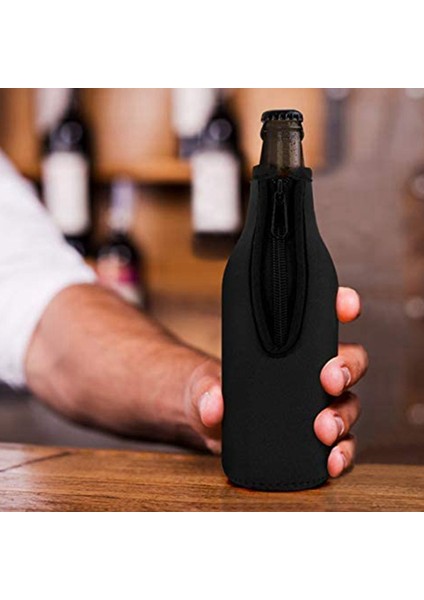 Bira Şişesi Izolatör Kılıfı Içecek Soğuk, Zip-Up Şişe Ceketleri, Bira Şişesi Soğutucu Kollu, Neopren Kapak, 5 Pcs (Yurt Dışından) modelleri