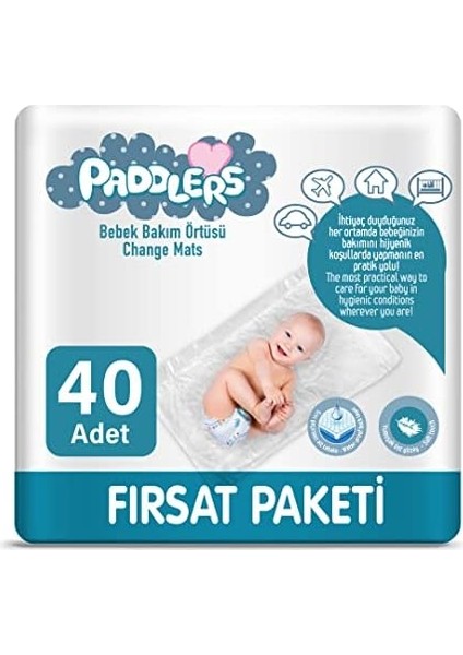 Paddlers 4X10 Adet Bebek Bakım Örtüsü (60X60 Boyutunda) modelleri