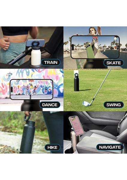 Telefon Tutucu ile Yalıtımlı Su Şişesi Uyumlu Su Şişesi, Telefon Tripodlu Paslanmaz Çelik Su Şişesi (Yurt Dışından) fiyatları